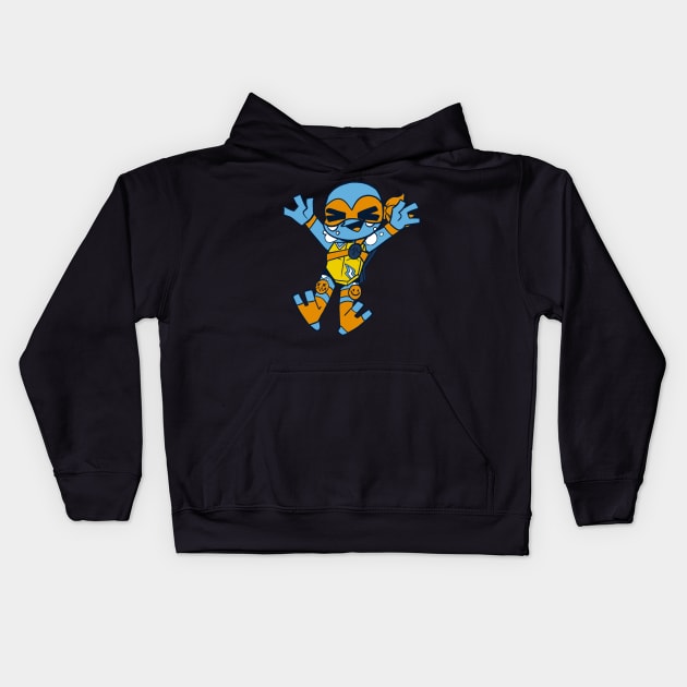 Mikey Aroace Flag ROTTMNT Kids Hoodie by lillastarr